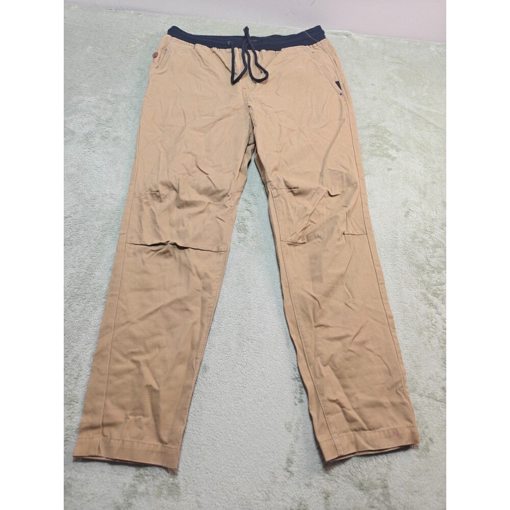CP Provisions Mens Sz L Brown Cotton Canvas Jogger Pants Articulated Knee India